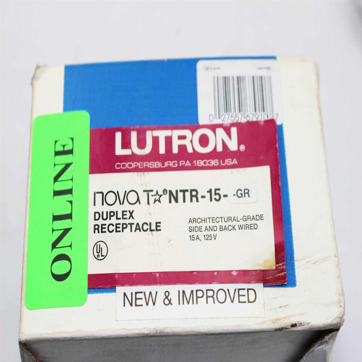 Lutron Nova T Receptacle NTR-15 - MT - Mrs Treak