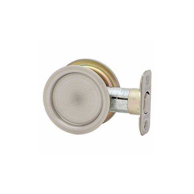Kwikset Satin Round Pocket Door Lock - MT - Mrs Treak