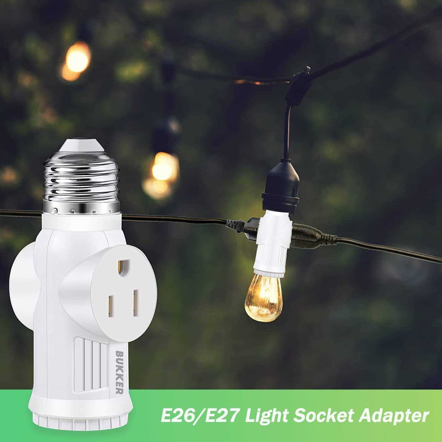 E26/e27 Socket Adapter Converts Outlet to Lamp Socket 660 Watt - MT - Mrs Treak