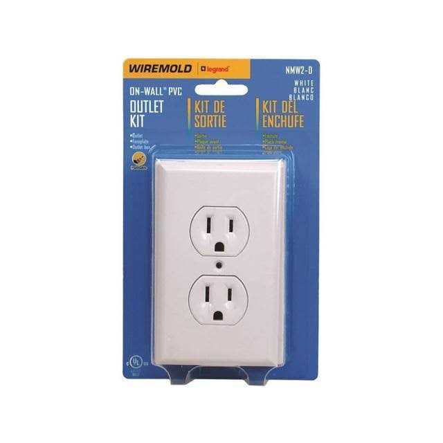 Wiremold Metal Outlet Box With Duplex/Faceplate Outlet Kit - MT - Mrs Treak