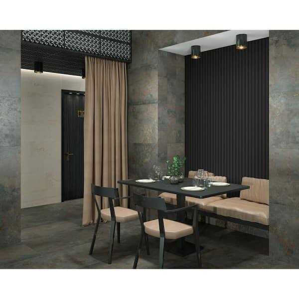 sunwings 6-Pieces 102 In. x 6.5 In. x 0.94 In. WPC 3D Wood Wall Paneling for Interior Wall Decor - MT - Mrs Treak