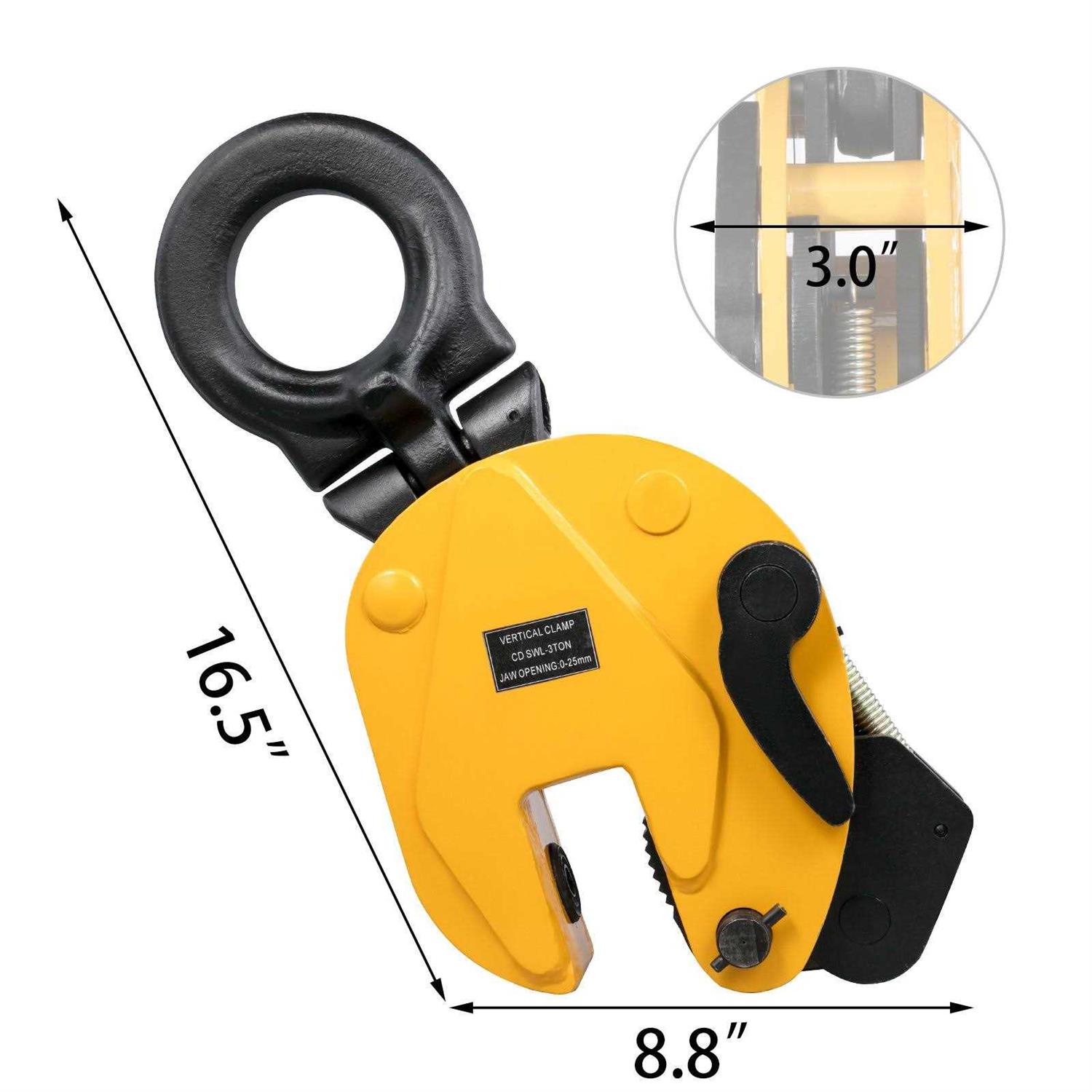 VEVOR Lifting Clamp Working Load Vertical Plate Clamp Jaw Opening - MT - Mrs Treak