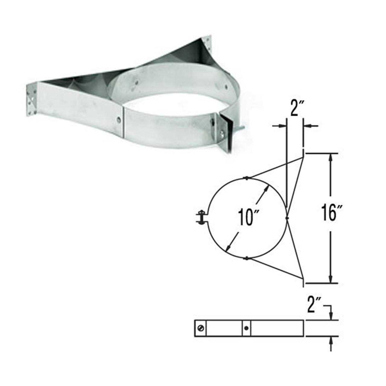 DuraVent DuraPlus Round Ceiling Support - MT - Mrs Treak