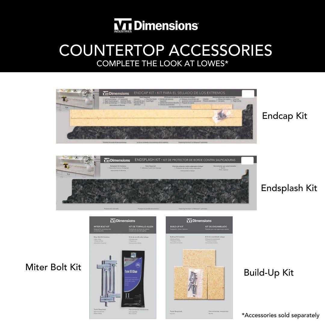 VT Dimensions 7.5-in W x 28-in H x 0.75-in D Formica Square Kitchen Countertop End Cap 016149179996696-42 - MT - Mrs Treak