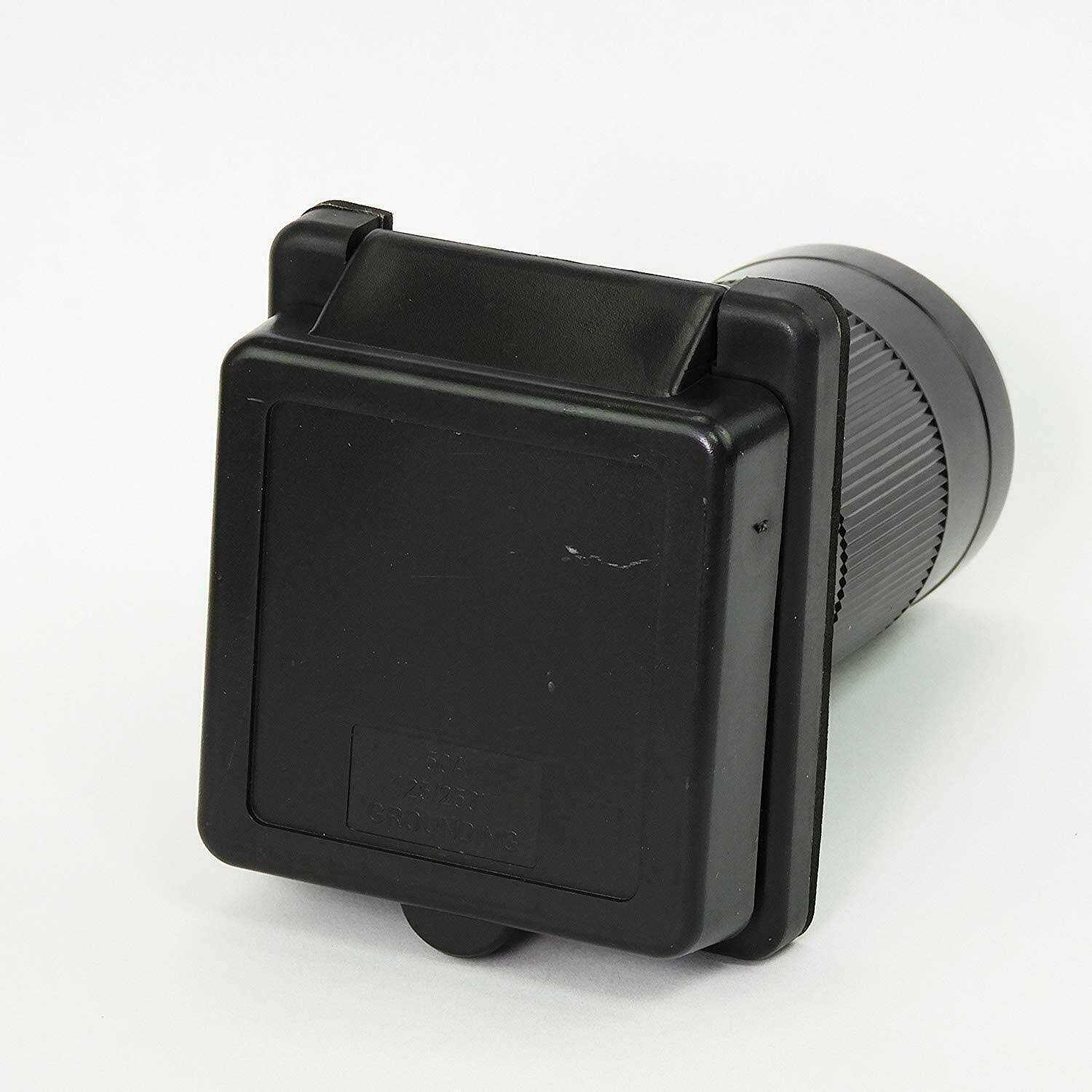 Leisure Rv 125/250v 50 Amp Power Plug Twist Lock Inlet with 3 Stainless Steel Pins - MT - Mrs Treak