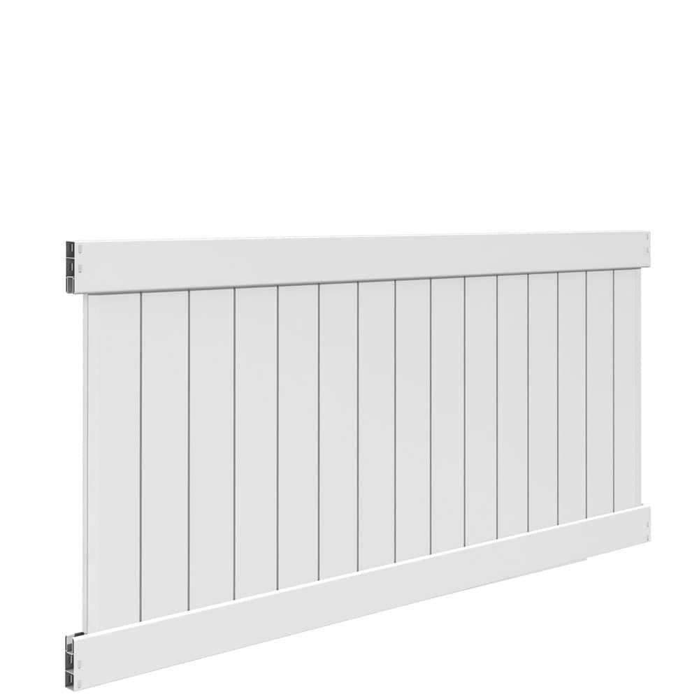 Freedom Alloy Mixed Material 6-ft H x 5-in W Matte Black Aluminum Privacy Fence Rail 73047660 - MT - Mrs Treak