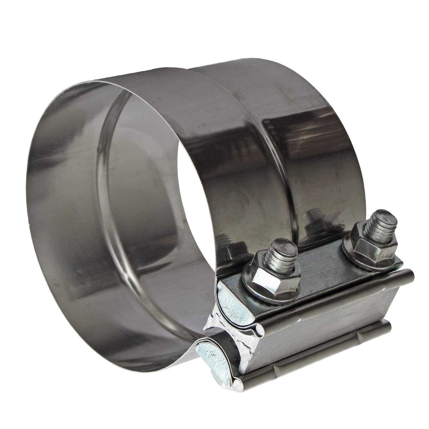 Exhaust Clamps Band Clamp Lap Joint Stainless Steel Lap Joint Exhaust Band Clamp with 1 Block 2Pcs Od Id Exhaust Pipe - MT - Mrs Treak