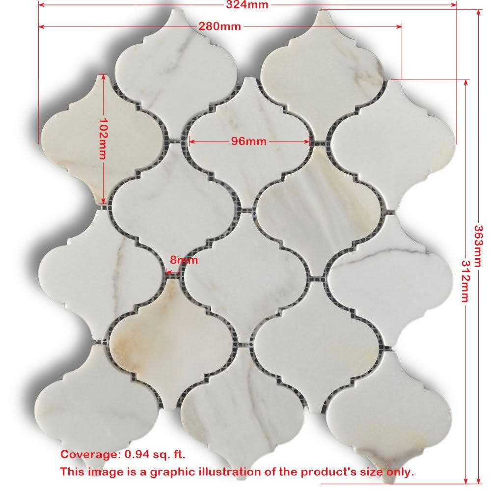 Marble Online Arabesque Marble Baroque Lantern Mosaic Tile - MT - Mrs Treak