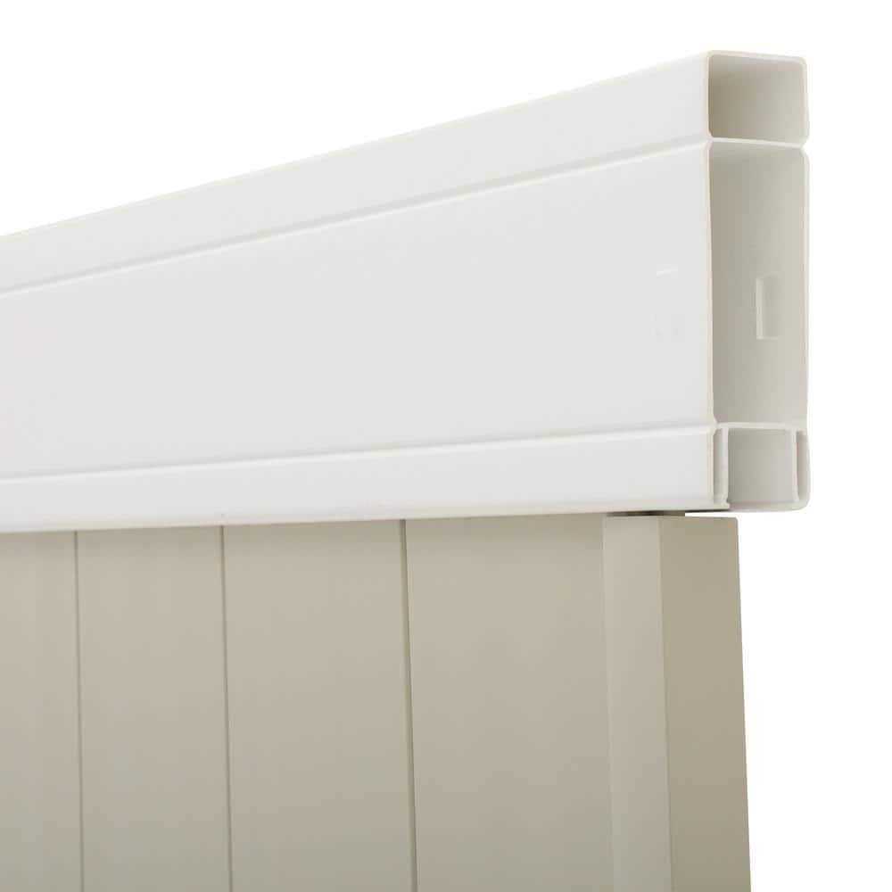 Outdoor Essentials Pro-Series 6 ft. H x 8 ft. W Tan Vinyl Woodbridge Privacy Fence Panel - MT - Mrs Treak