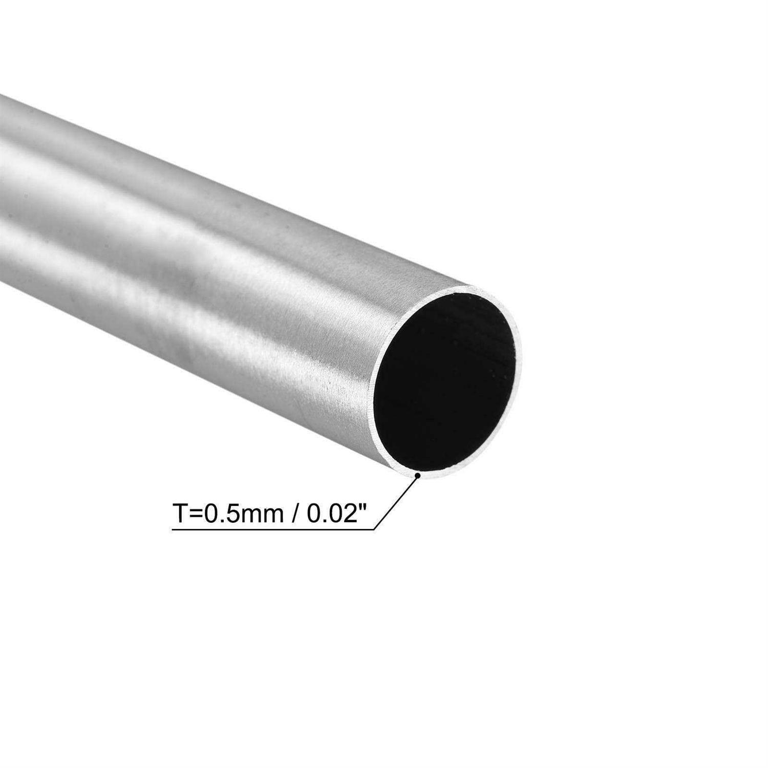 uxcell 304 Stainless Steel Round Tube OD 1mm Wall Thickness 250mm Length - MT - Mrs Treak
