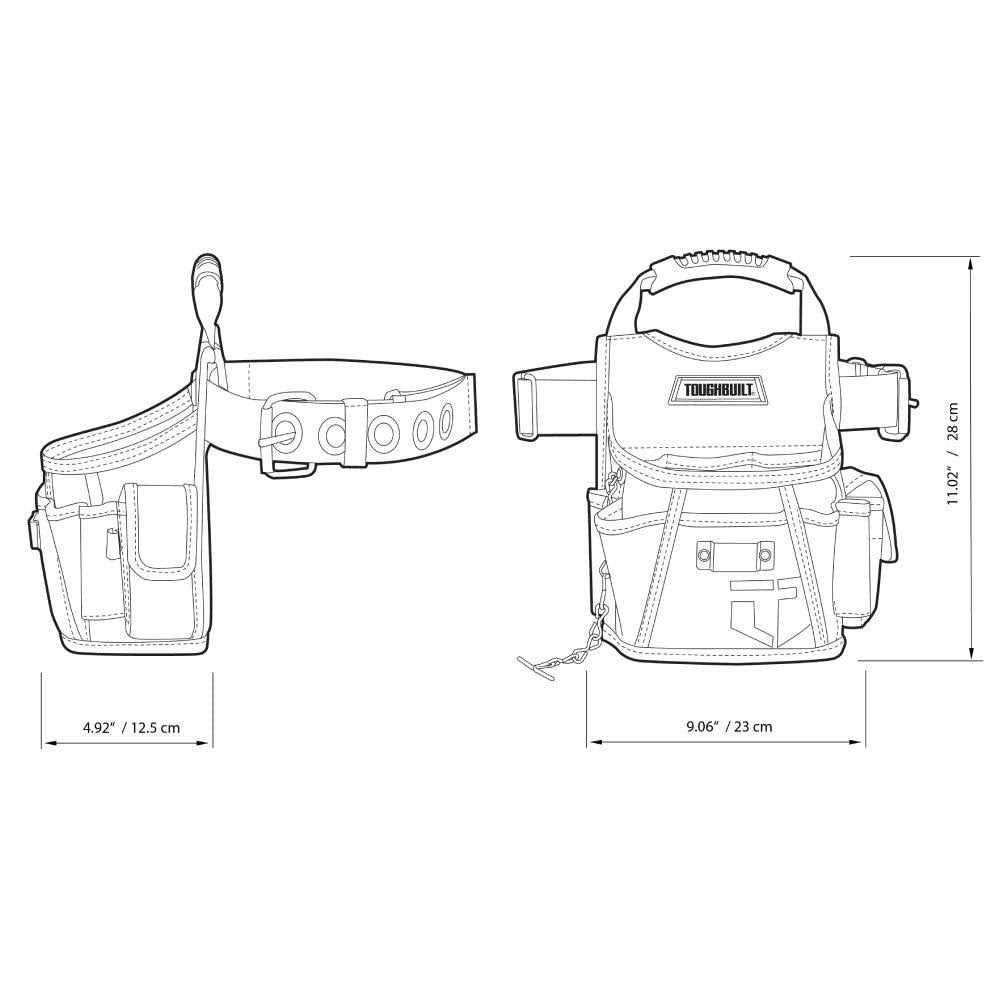 ToughBuilt Utility Knife Polyester General Construction Tool Pouch TBL-CT-430 - MT - Mrs Treak