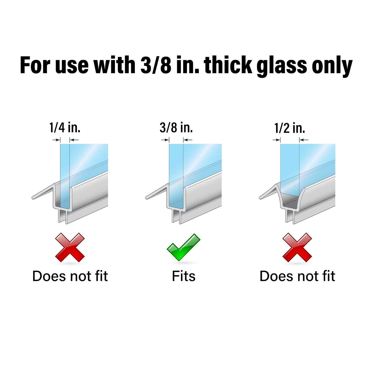 Prime Line Frameless Shower Door Bottom Seal - MT - Mrs Treak