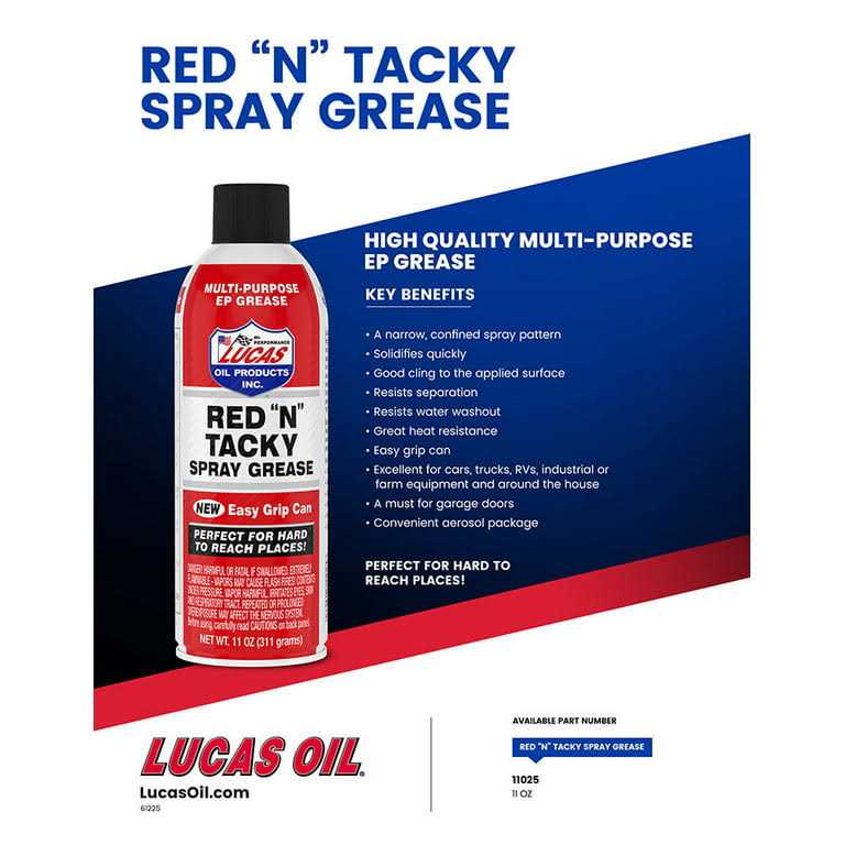 Lucas Oil Red N Tacky Grease - MT - Mrs Treak