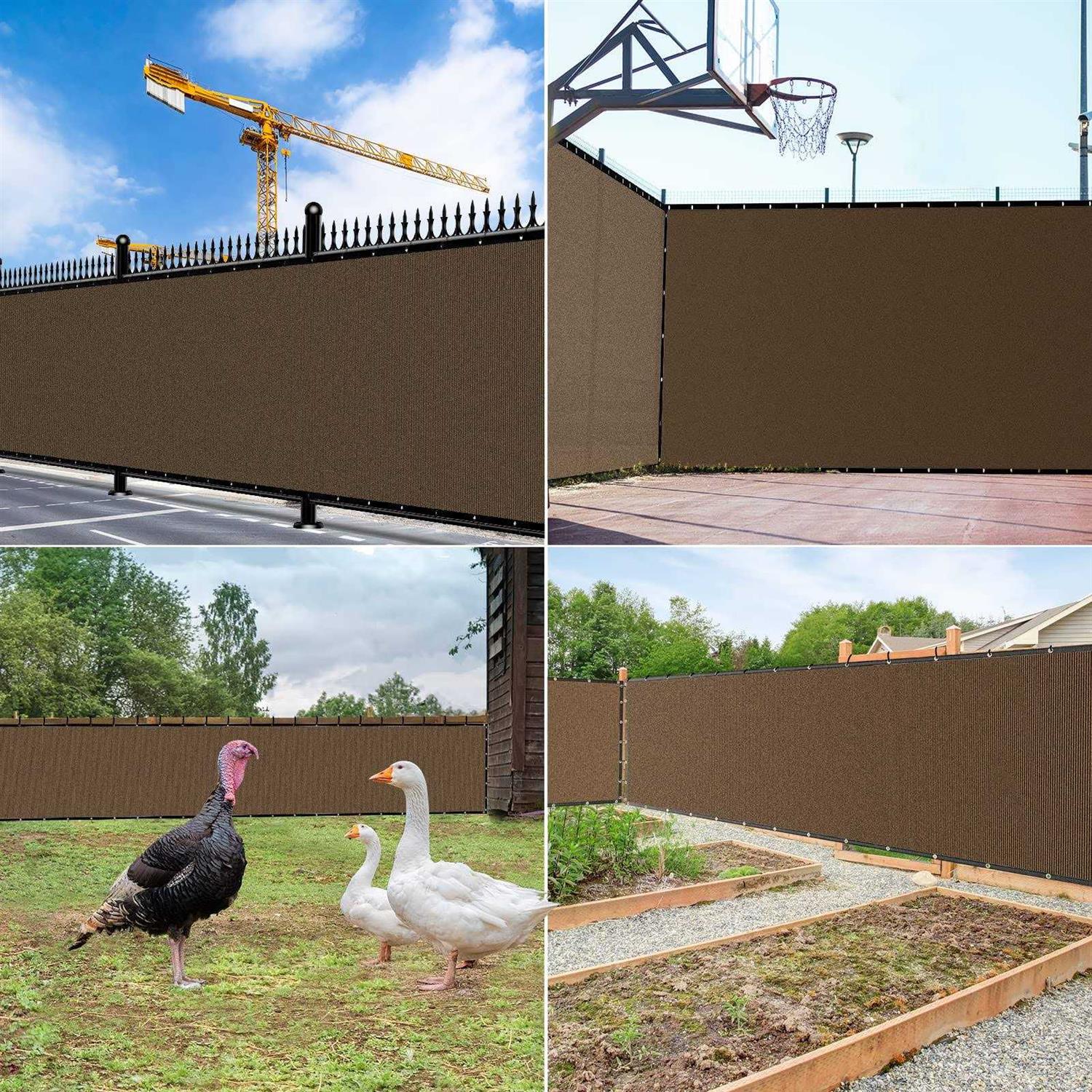 Winpull 6FT x 50FT Privacy Screen Fence Heavy Duty 170GSM Fencing Mesh Shade Net Cover Nickel-Plated Copper Grommets - MT - Mrs Treak