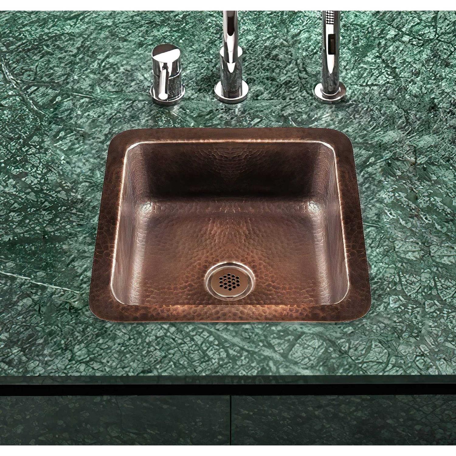 Monarch Abode Matte Black Hand Hammered Glasgow Dual Mount Bar Prep Kitchen Sink - MT - Mrs Treak