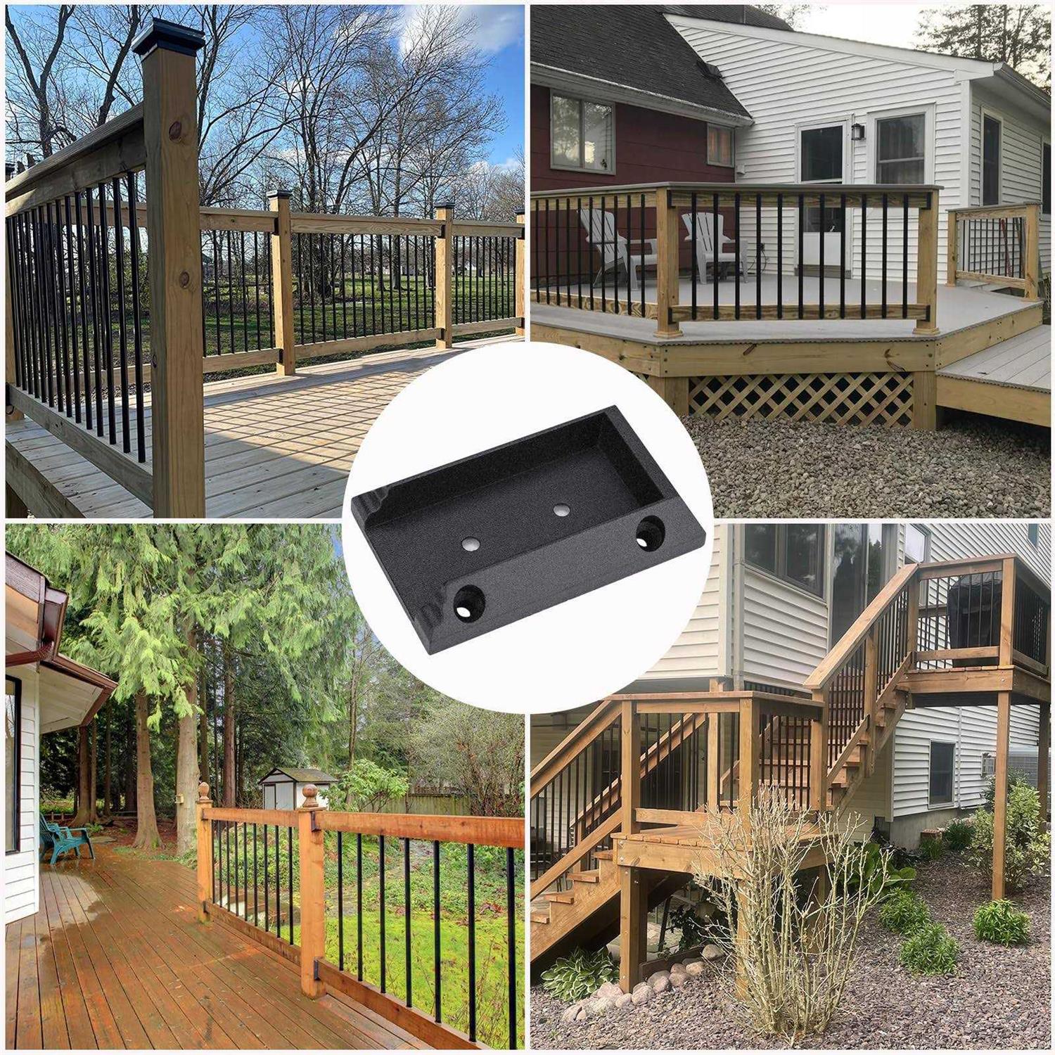 Eapele 20pcs Deck Railing Brackets Connectors with 120pcs Wood Screws - MT - Mrs Treak