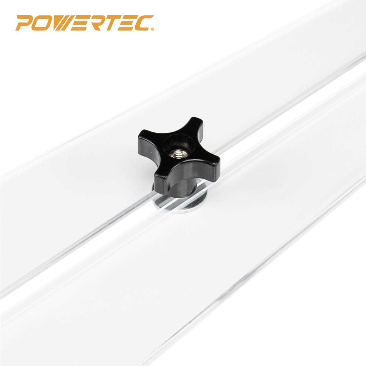 Powertec 71636 HDPE Miter Bar for Crosscut Sled Table Saw Sled 3/4 x 3/8 x 36 for Jigs - MT - Mrs Treak