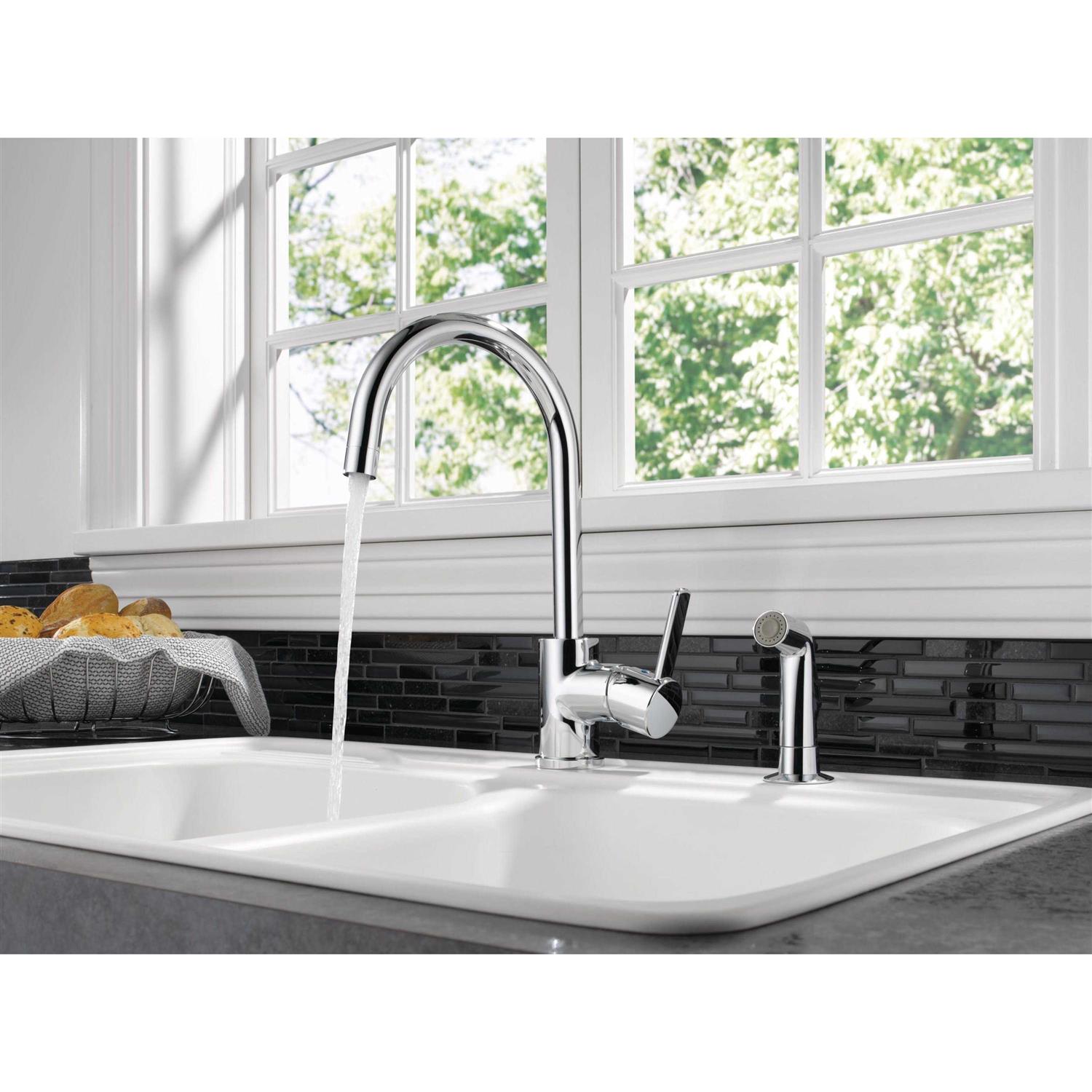 Peerless P299305LF Two Handle Wall Mounted Kitchen Faucet - MT - Mrs Treak