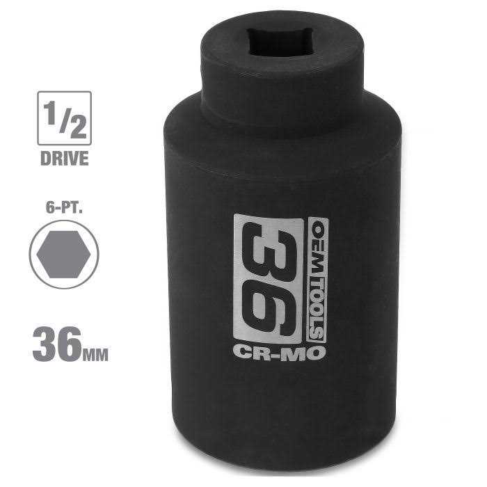 OEMTOOLS 0.5 in Drive 30mm Axle Nut Socket 25203 - MT - Mrs Treak