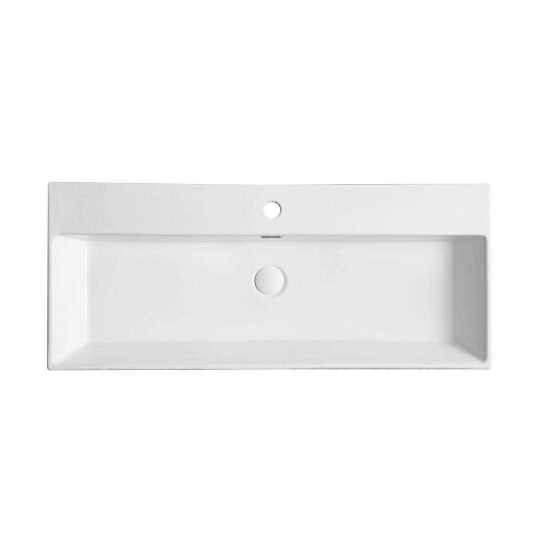 Eridanus Oslo Ceramic Drop-in/Undermount 24 in. Single Bowl Kitchen Sink in White with Botton Grid and Basket Strainer ERI-DS-162 - MT - Mrs Treak