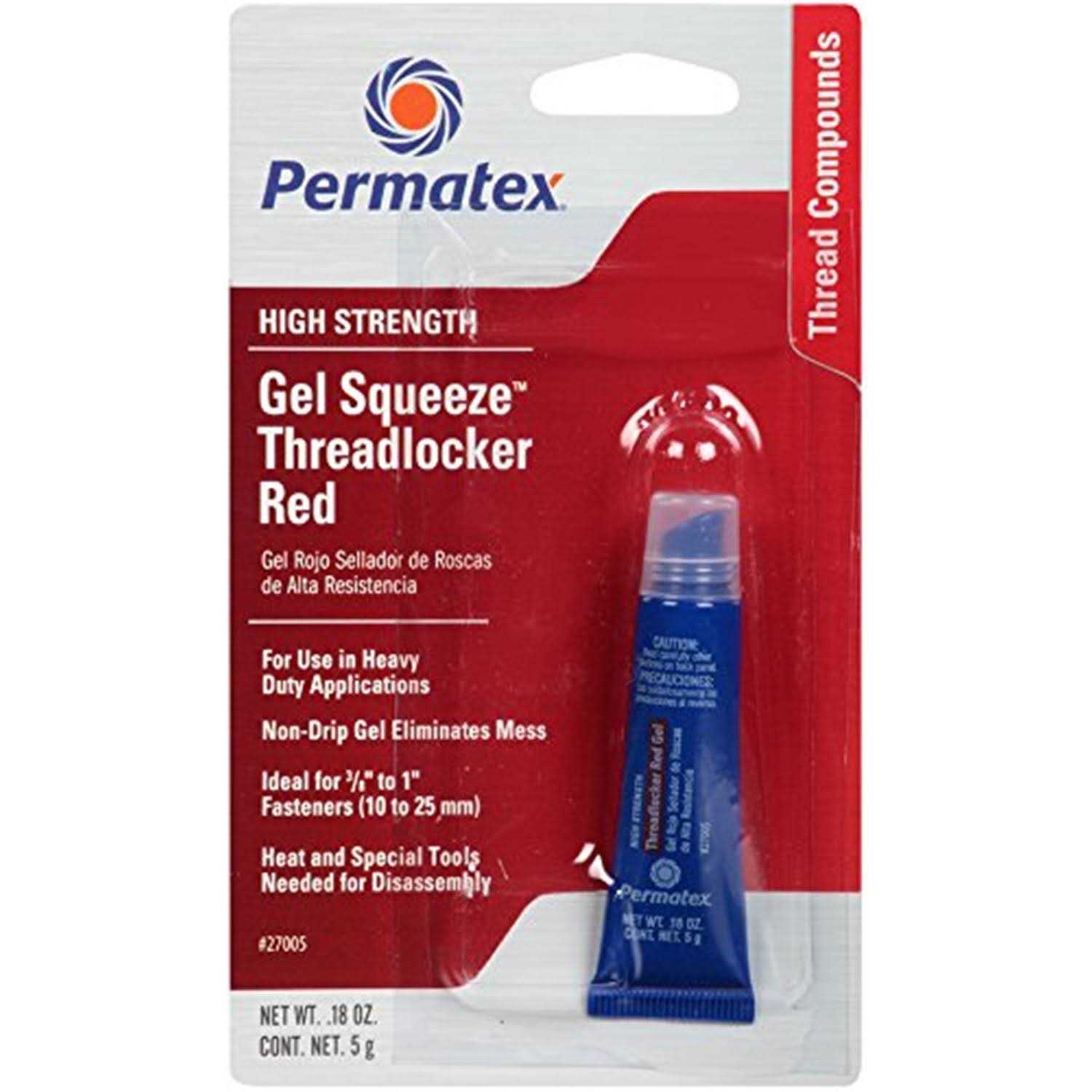 Permatex Gel Threadlocker Strength - MT - Mrs Treak