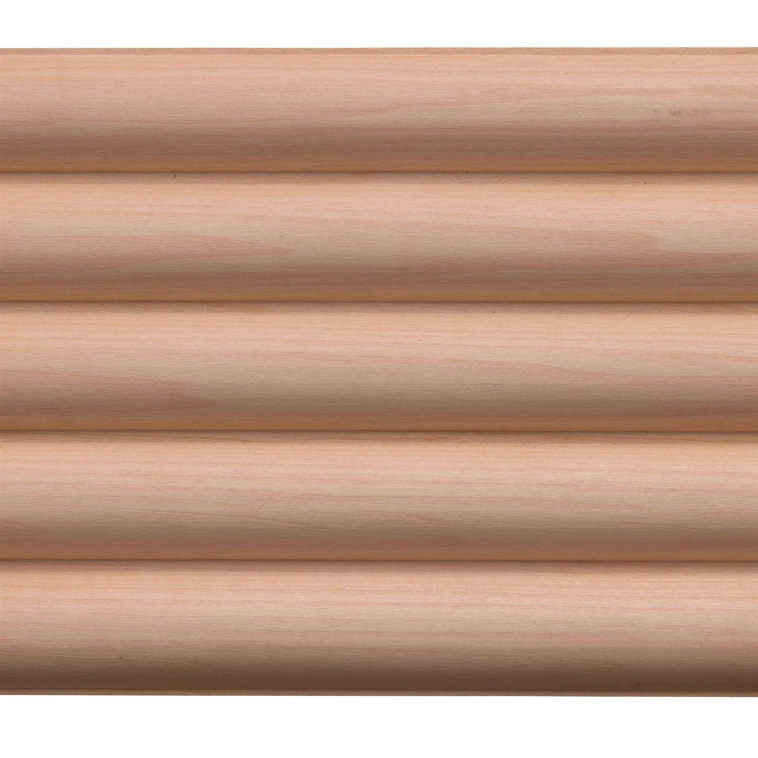 Ornamental Mouldings 5 in. x 0.438 in. x 48 in. Ambrosia Wood Large Bead Panel Moulding - MT - Mrs Treak