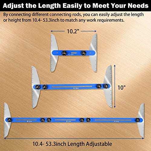 Stair Tread Template Tool Stair Tread Jig Stair Gauge Scribe Stair Measuring Tool Layout Tool Cutting Guide Tool for StairTreads - MT - Mrs Treak