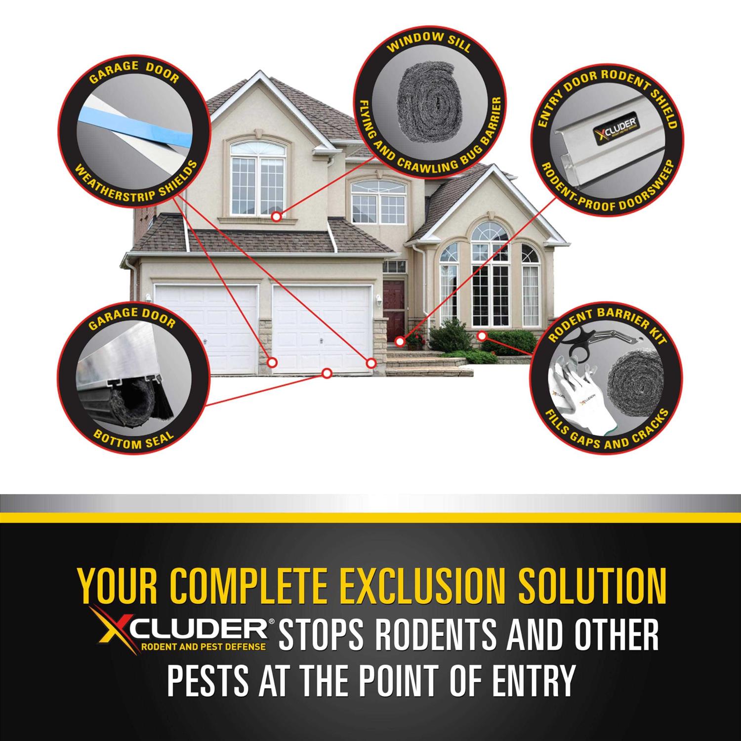 Xcluder 36 Low-Profile Door Sweep Aluminum Seals Out Rodents Pests - MT - Mrs Treak