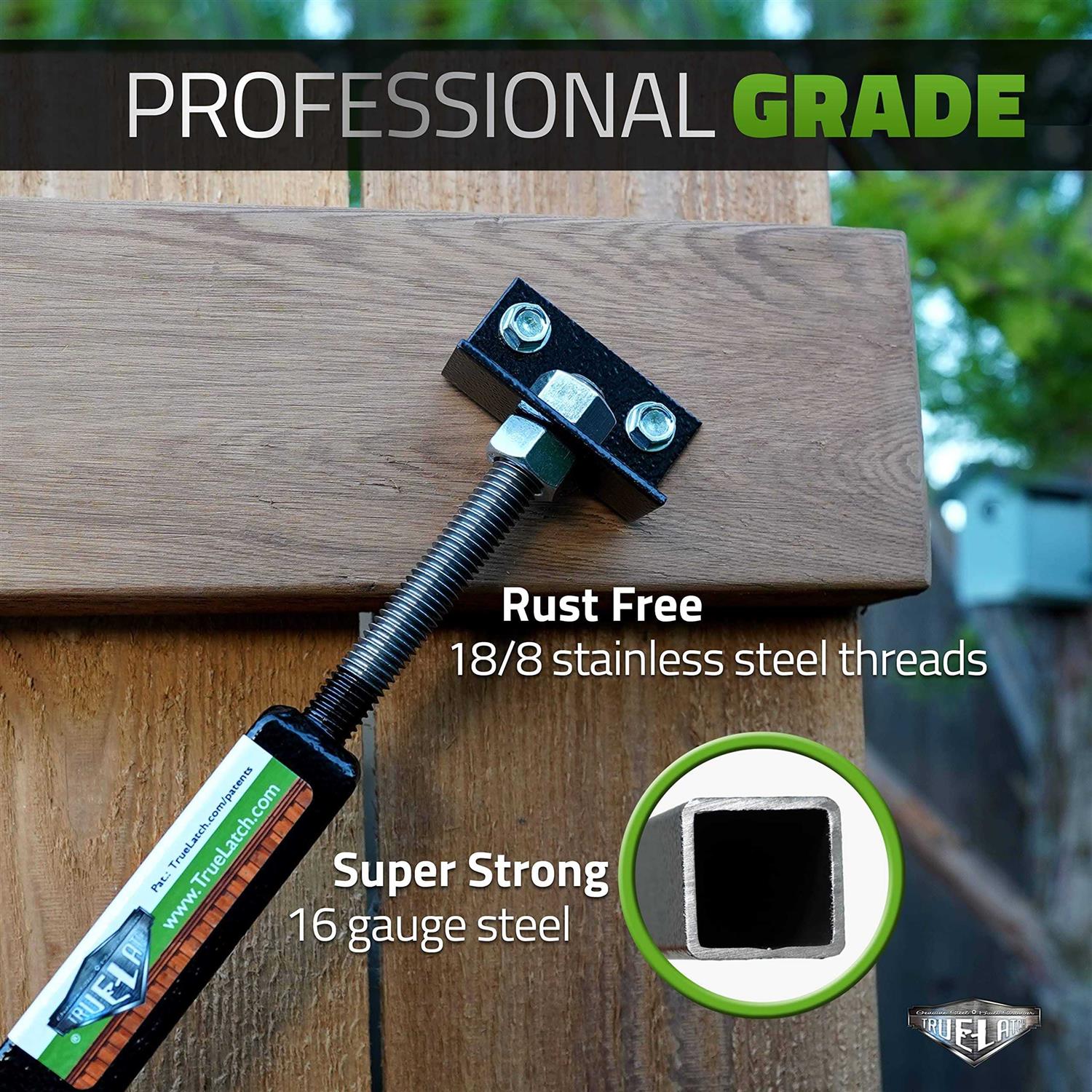 True Latch Telescopic Gate Brace Wood Privacy Fence Anti Sag Gate Kit - MT - Mrs Treak