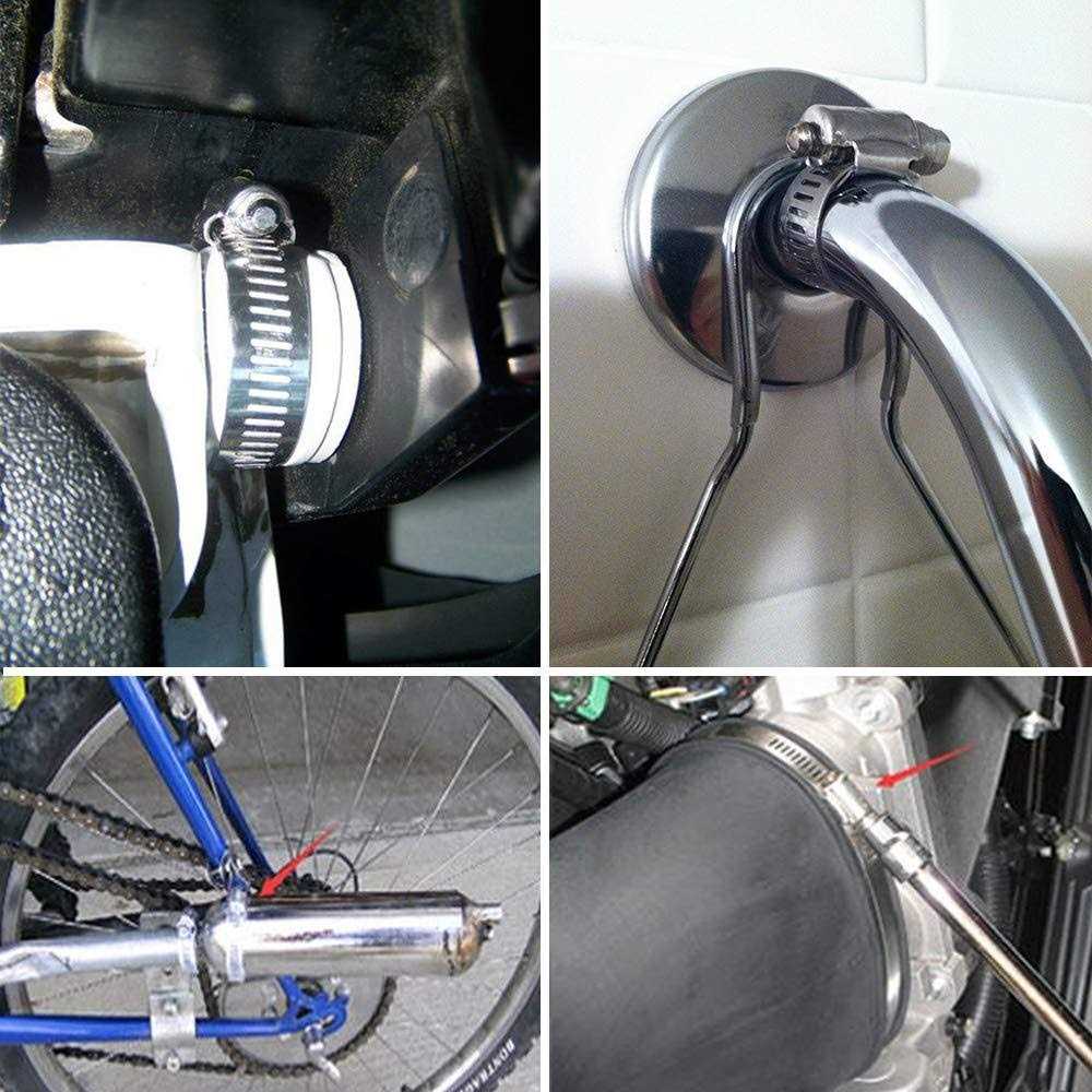 ZIPCCI Hose Clamp 25 Pack Stainless Steel Worm Gear Fuel line Hose clamps - MT - Mrs Treak