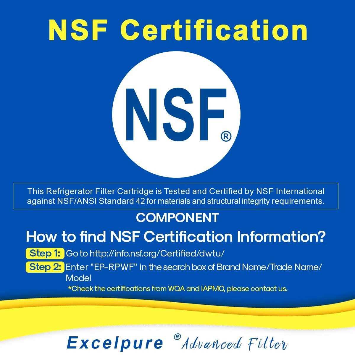 EXCELPURE RPWF Replacement for GE RPWF RWF1063 RWF3600A WSG-4 - MT - Mrs Treak