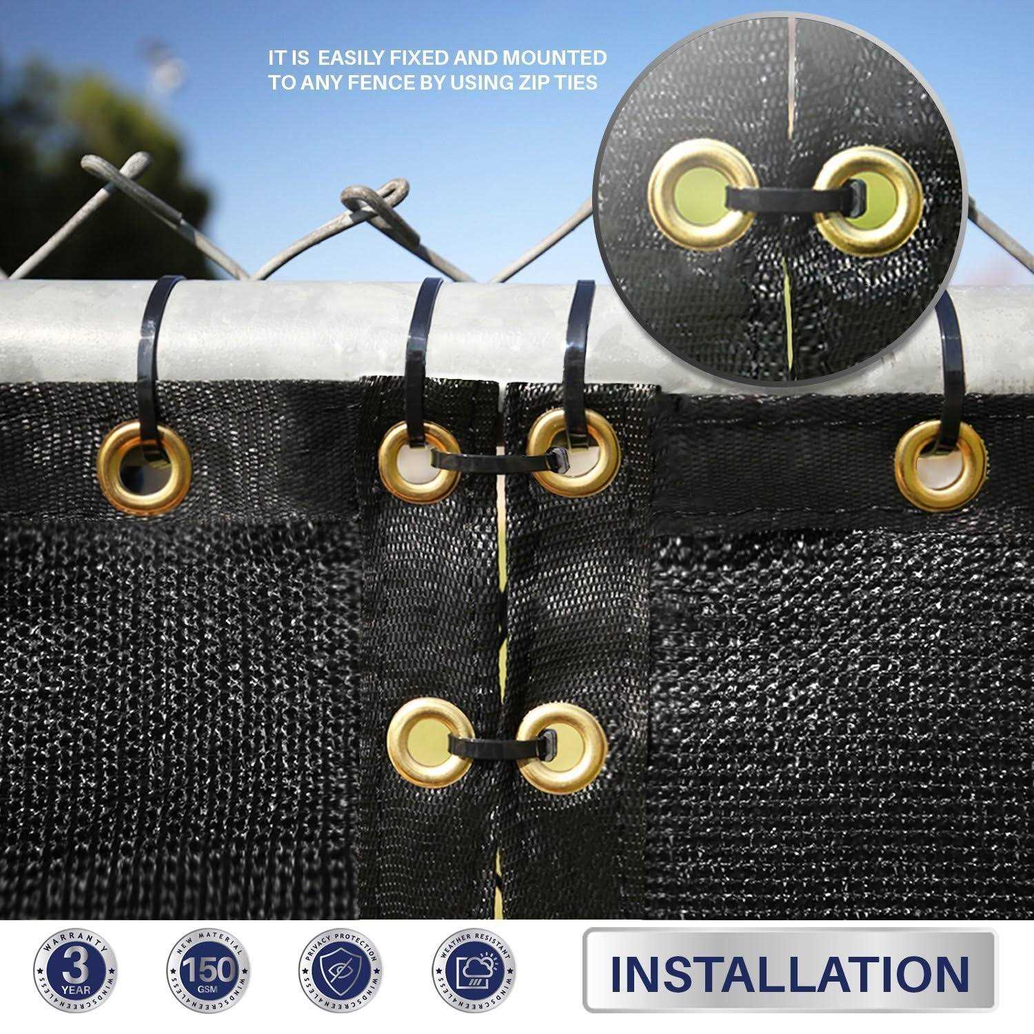 Windscreen4less Privacy Fence Screen Heavy Duty Brass - MT - Mrs Treak