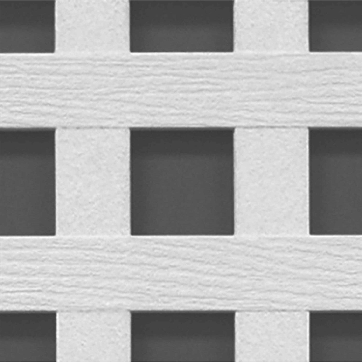 Veranda 4 ft. x 8 ft. White Privacy Diamond Vinyl Lattice 73004042 - MT - Mrs Treak