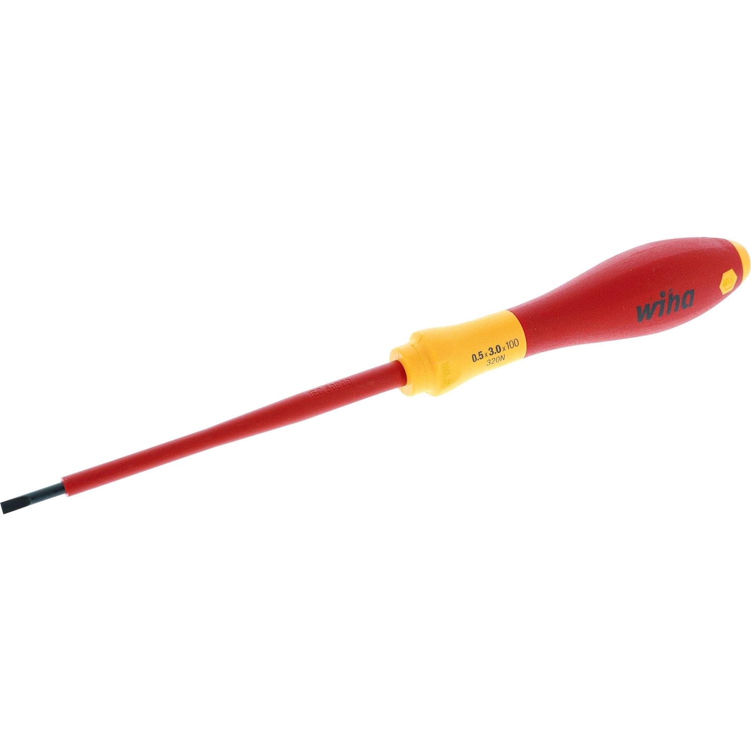 WIHA Insulated Screwdriver Slotted - MT - Mrs Treak
