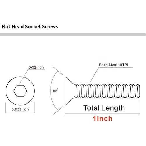 Flat Head Socket Cap Screws Countersunk Bolts - MT - Mrs Treak