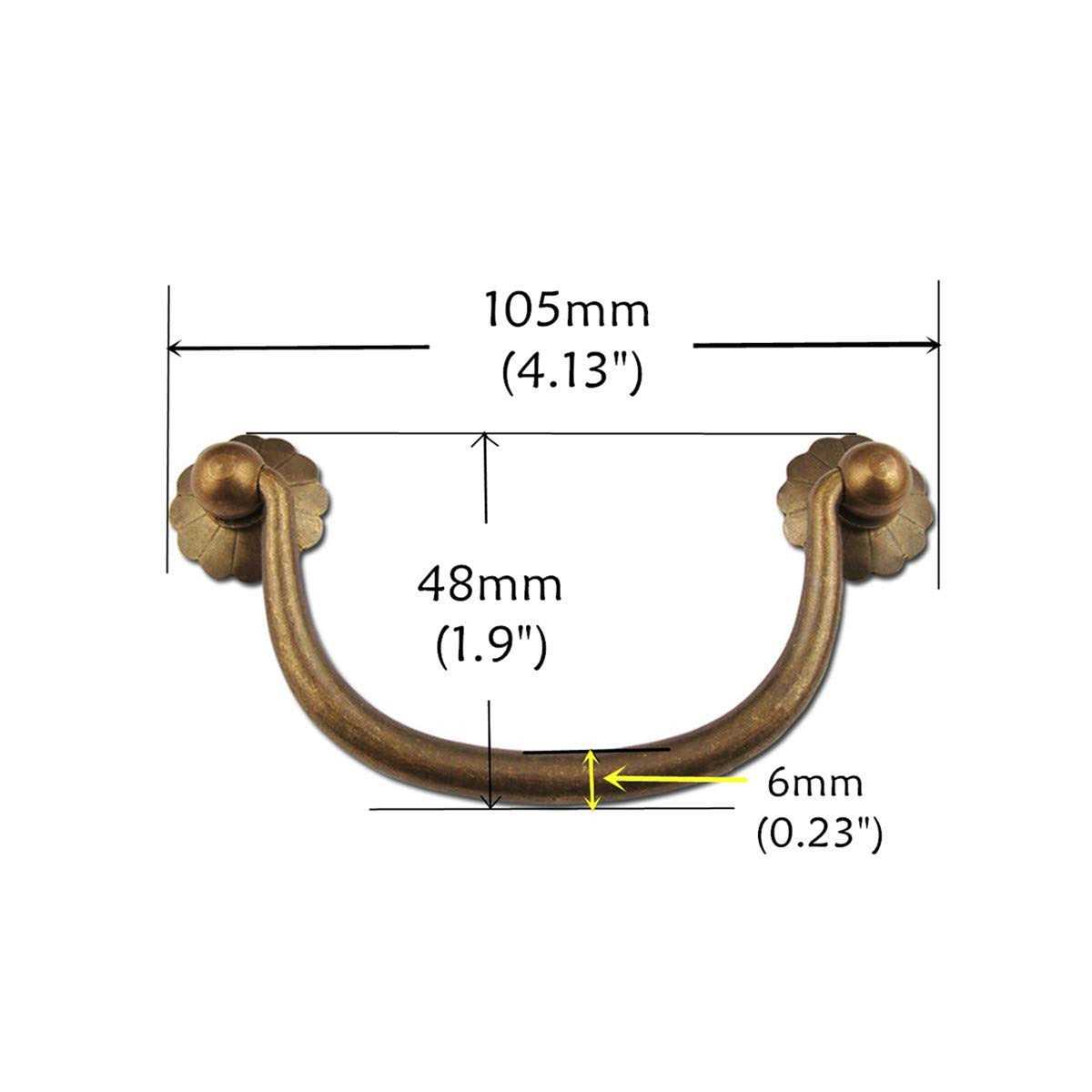 Txinmin Home Txinmin traditional bail cabinet hardware handle pull antique - MT - Mrs Treak