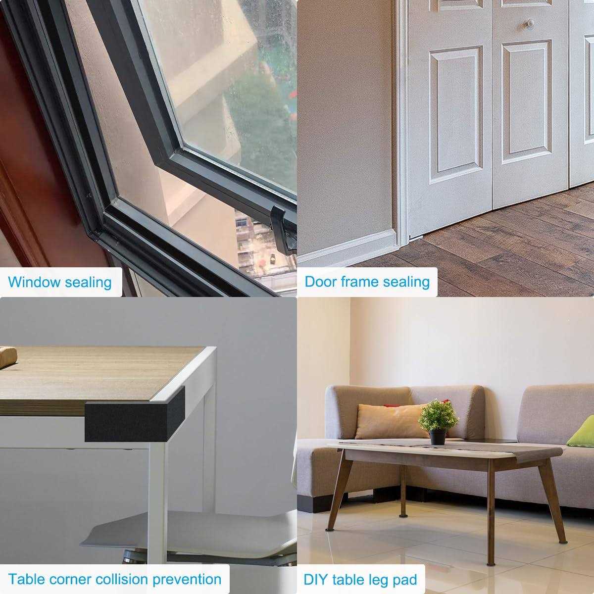 Foam Insulation Tape, Weather Stripping Door Seal Strip for Doors and Windows,Sliding Door,Sound Proof Soundproofing Door Seal,Weatherstrip,Air - MT - Mrs Treak