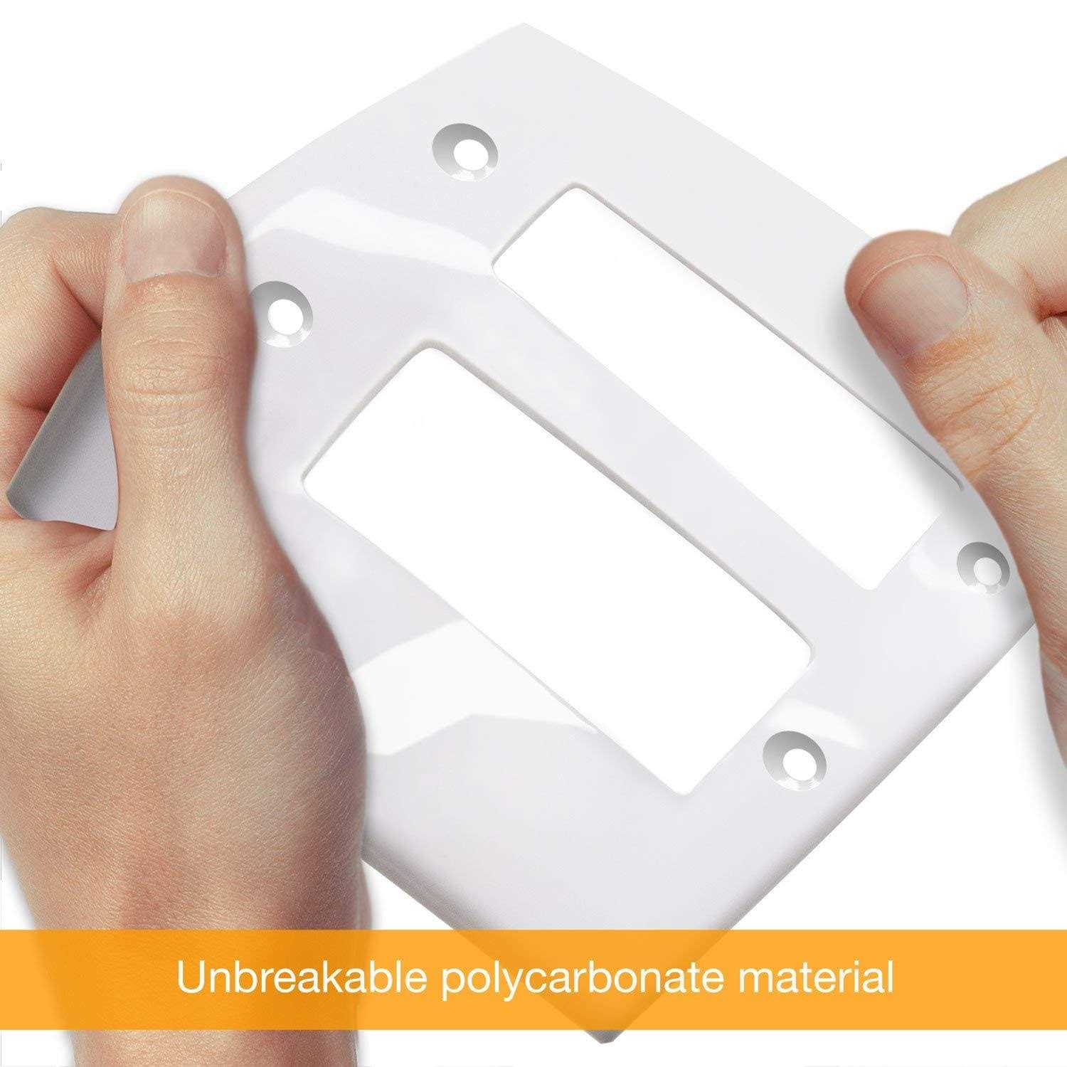 Enerlites 2-Gang Decorator Outlet/Blank Combination Wall Plate 880131-W - MT - Mrs Treak