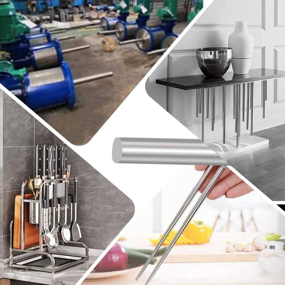 Tynulox 3pcs Stainless Steel Rod 38 Diameter 12 Per Rod Round Solid for Industry, Metal Working Hobbies and Diy Craft - MT - Mrs Treak