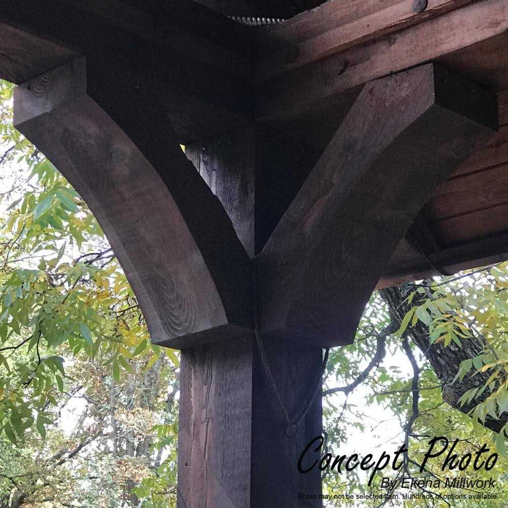 Ekena Millwork 4W x 14D x 14H Thorton Traditional Rough Sawn Bracket BKT04X14X14THR01RWR - MT - Mrs Treak