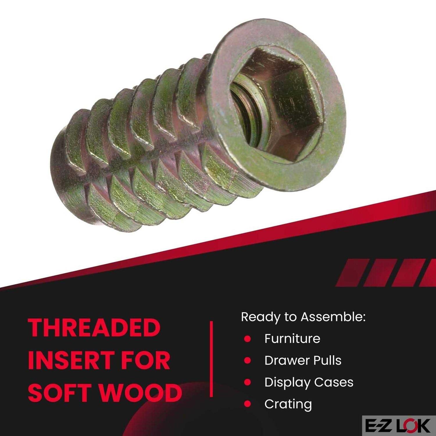 E-Z LOK Threaded Insert for Soft Wood 901420-13 - MT - Mrs Treak