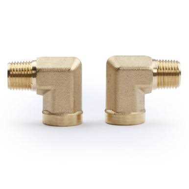U.S. Solid 2pcs 90 Degree Barstock Street Elbow Brass Pipe Fitting NPT Male Pipe NPT Female - MT - Mrs Treak