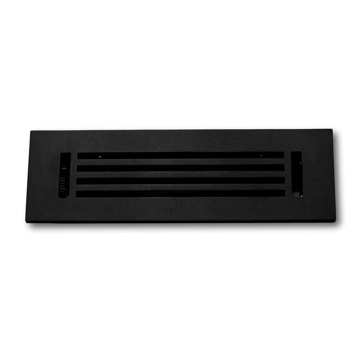 Madelyn Carter 2 x 10 Cast Aluminum Linear Bar Vent Cover – Black (Overall: 3.75 x 11.5) - MT - Mrs Treak