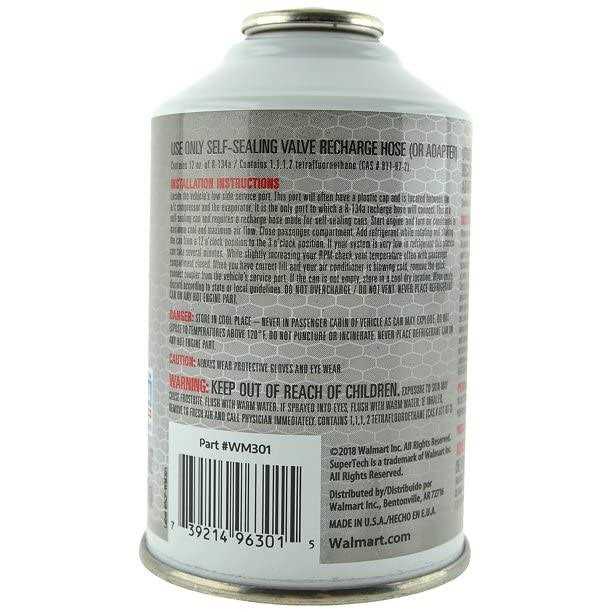 Supertech R-134a Refrigerant Automotive Use In A 12oz Self-sealing Container - MT - Mrs Treak