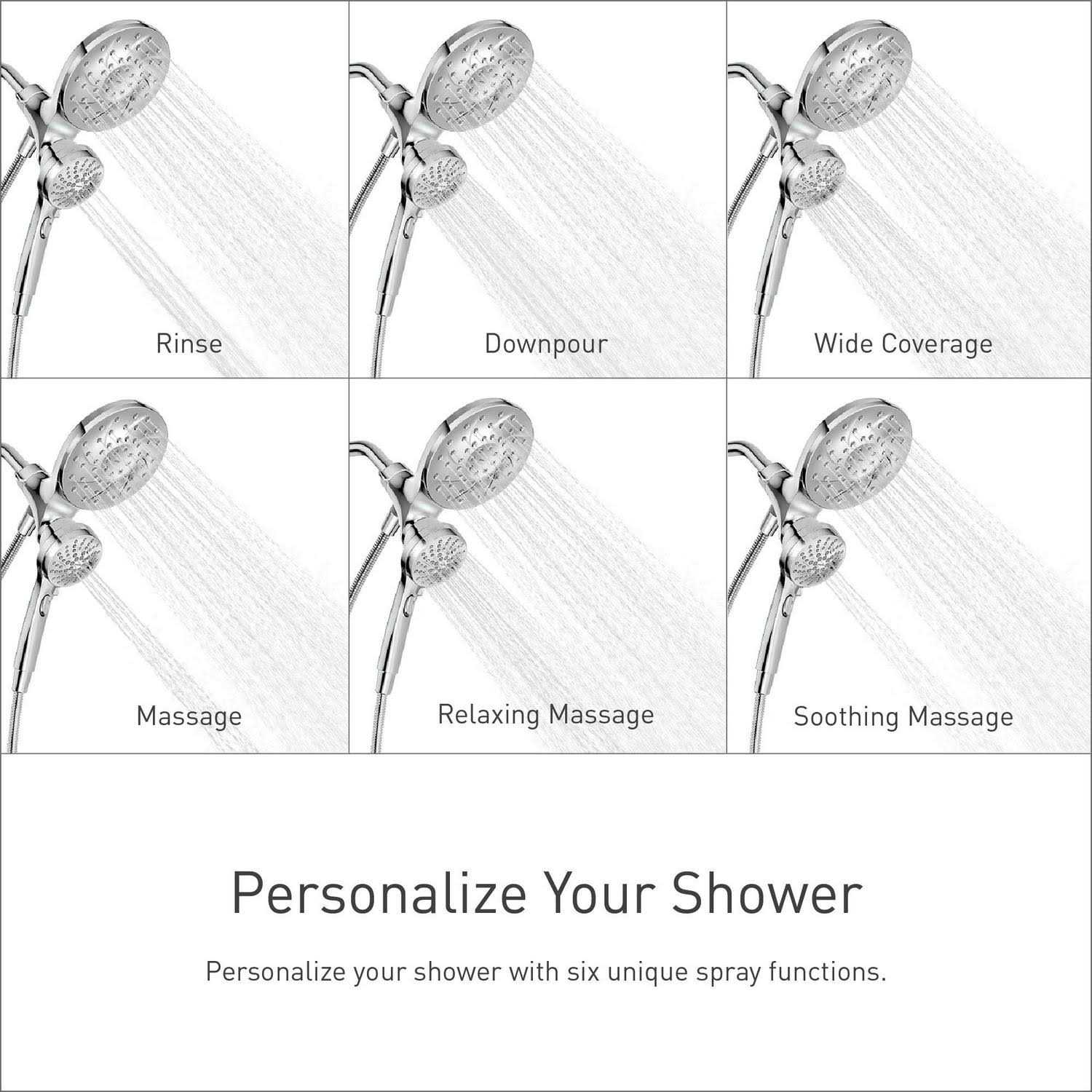 Moen Magnetix Engage Matte Black Dual/Combo Shower Head 2.5-GPM - MT - Mrs Treak