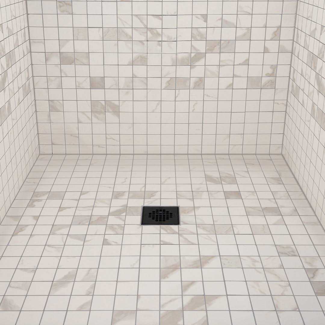 Oatey 4-1/4 in. Snap-Tite Universal Square Shower Strainer - MT - Mrs Treak