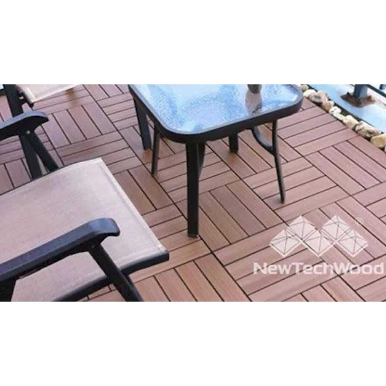 NewTechWood UltraShield Naturale 1 ft. x 1 ft. Quick Deck Outdoor Composite Deck Tile - MT - Mrs Treak