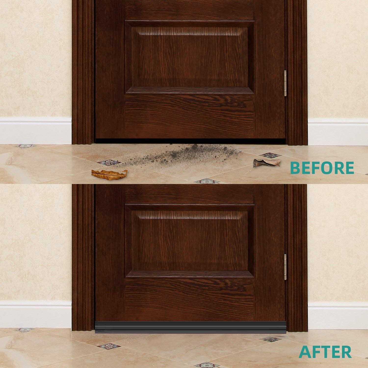 Suptikes 2 Pack Door Draft Stopperdoor Sweep for Exterior & Interior Doors,Door Bottom Seal Dust and Noise Insulation Weather Stripping Draft Guard - MT - Mrs Treak