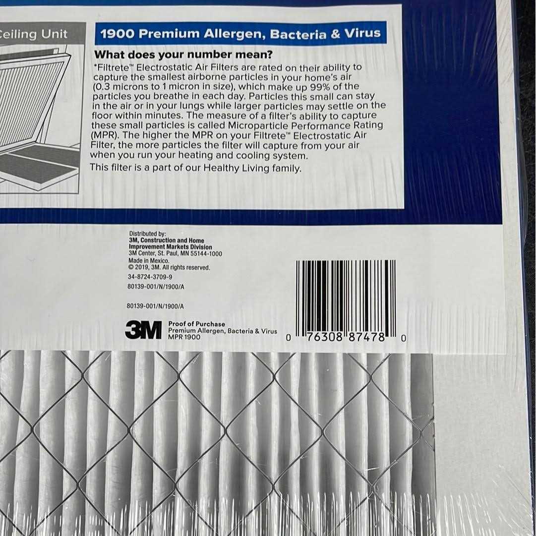 Filtrete Premium Allergen Bacteria & Virus Air Filter 1900 MPR - MT - Mrs Treak