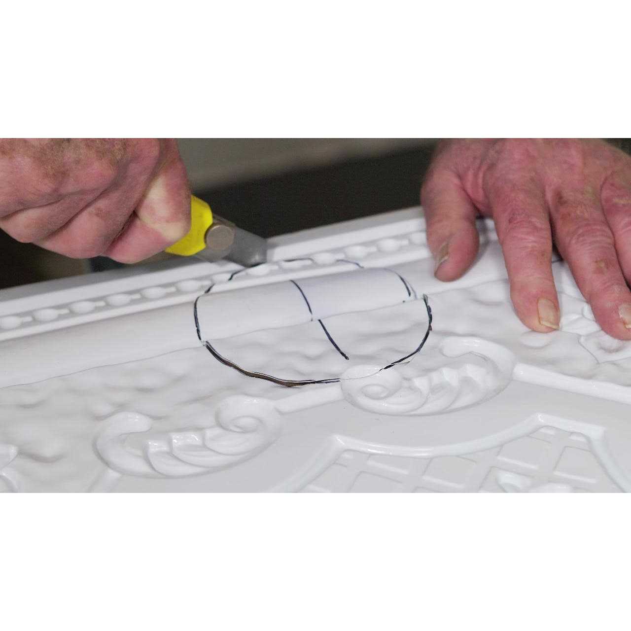 From Plain To Beautiful In Hours 339-Soho 2 ft. x 2 ft. PVC Glue-up or Lay-in Ceiling Tile - MT - Mrs Treak